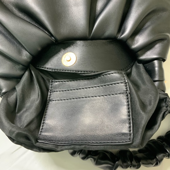 Black Ruched Mini Handbag NWT - Picture 5 of 9